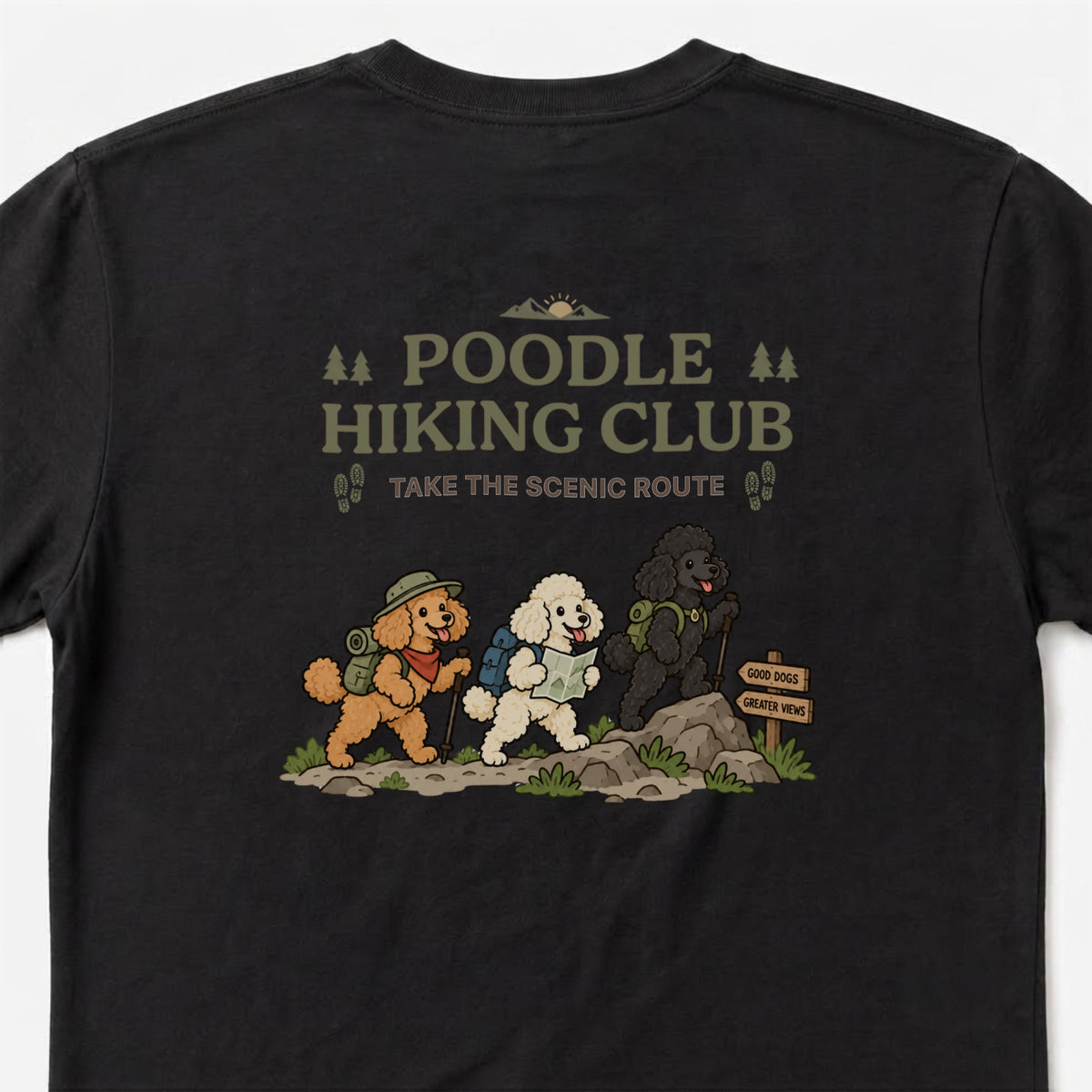 Poodle hiking club バックプリント Tシャツ