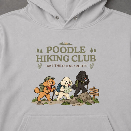 CAMPMODE CAMP-1409-01 Poodle Hiking Club フロントプリント グレー