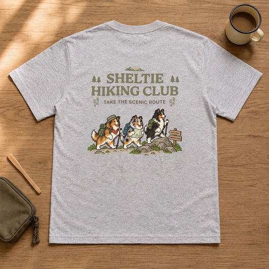Sheltie hiking club バックプリント Tシャツ