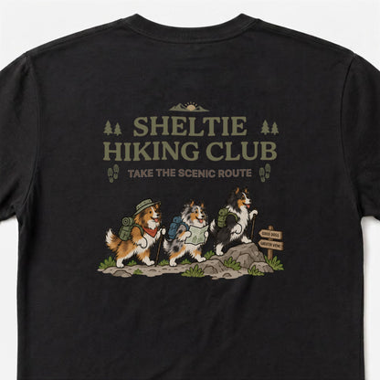 Sheltie hiking club バックプリント Tシャツ