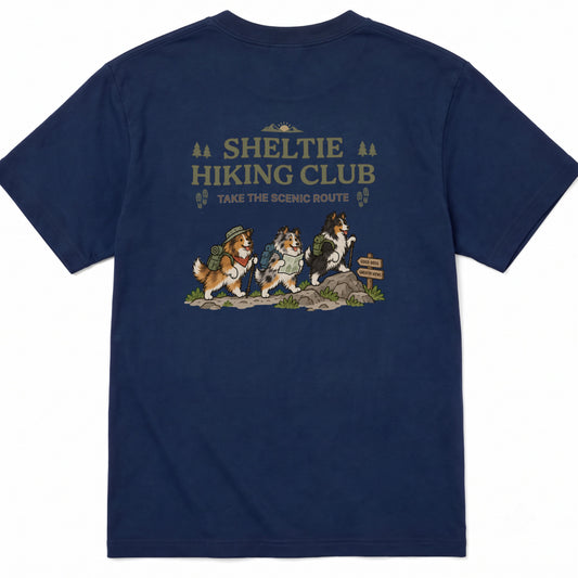 Sheltie hiking club バックプリント Tシャツ