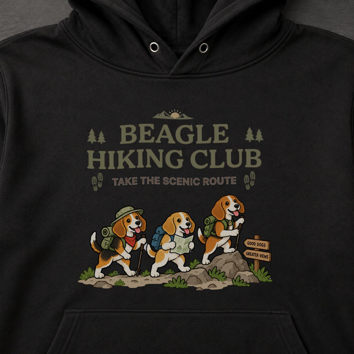 CAMPMODE CAMP-1409-03 Beagle Hiking Club フロントプリント