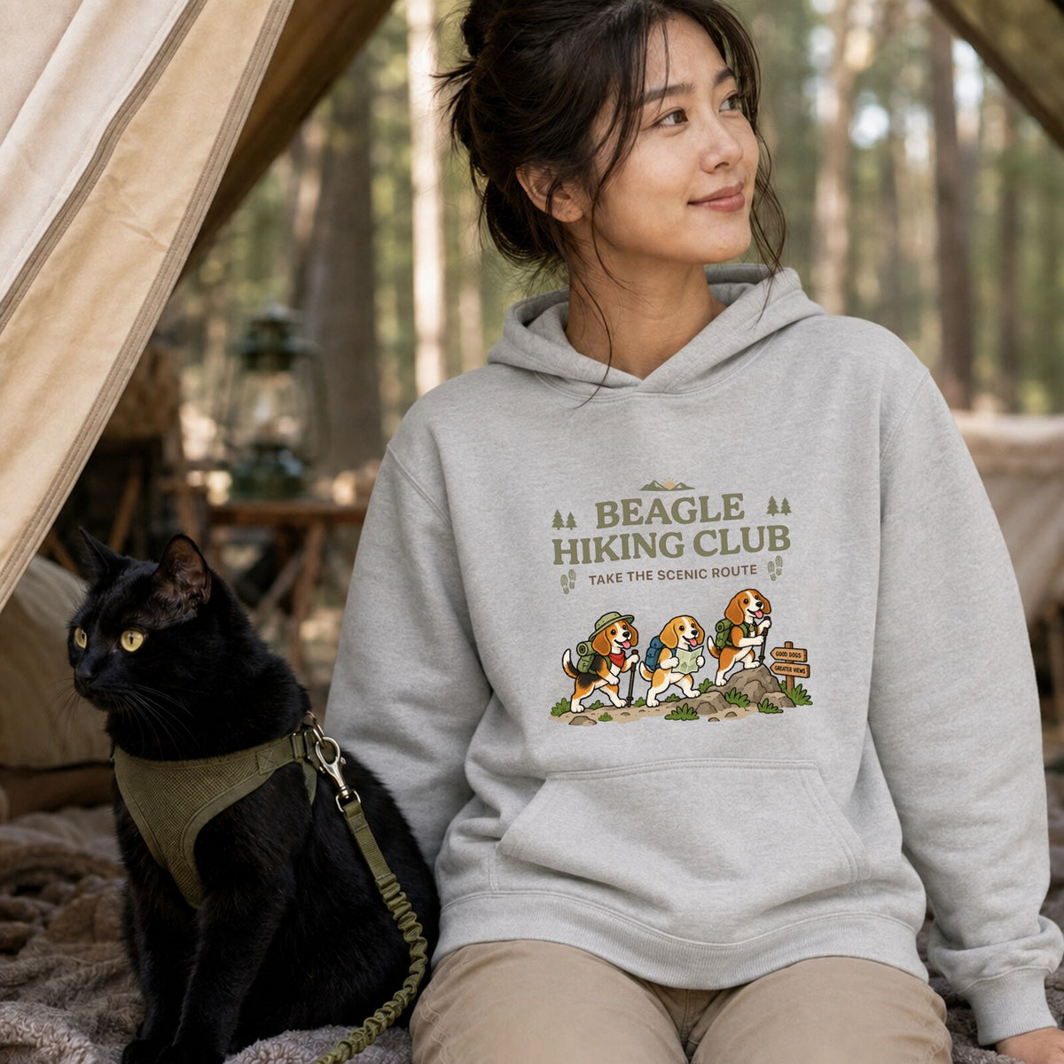 CAMPMODE CAMP-1409-03 Beagle Hiking Club フロントプリント