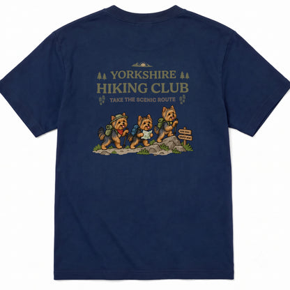 Yorkshire Terrier hiking club バックプリント Tシャツ