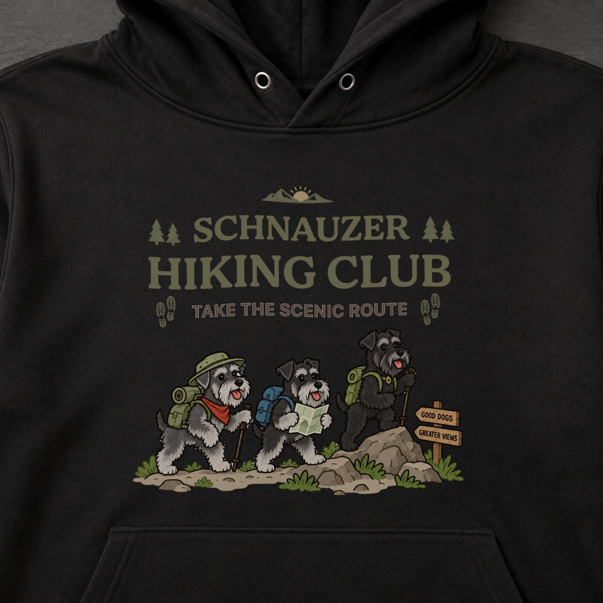 CAMPMODE CAMP-1409-06 Schnauzer Hiking Club フロントプリント