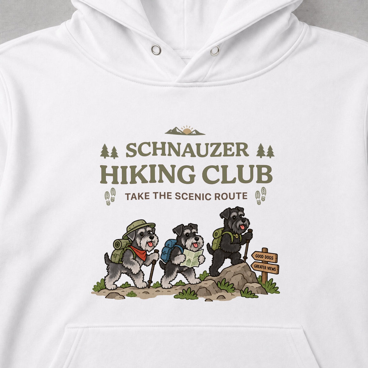 CAMPMODE CAMP-1409-06 Schnauzer Hiking Club フロントプリント