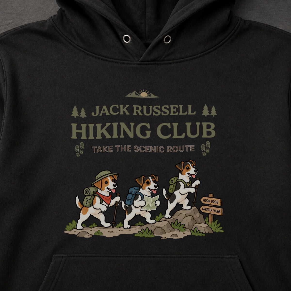 CAMPMODE CAMP-1409-08 Jack Russell Hiking Club フロントプリント