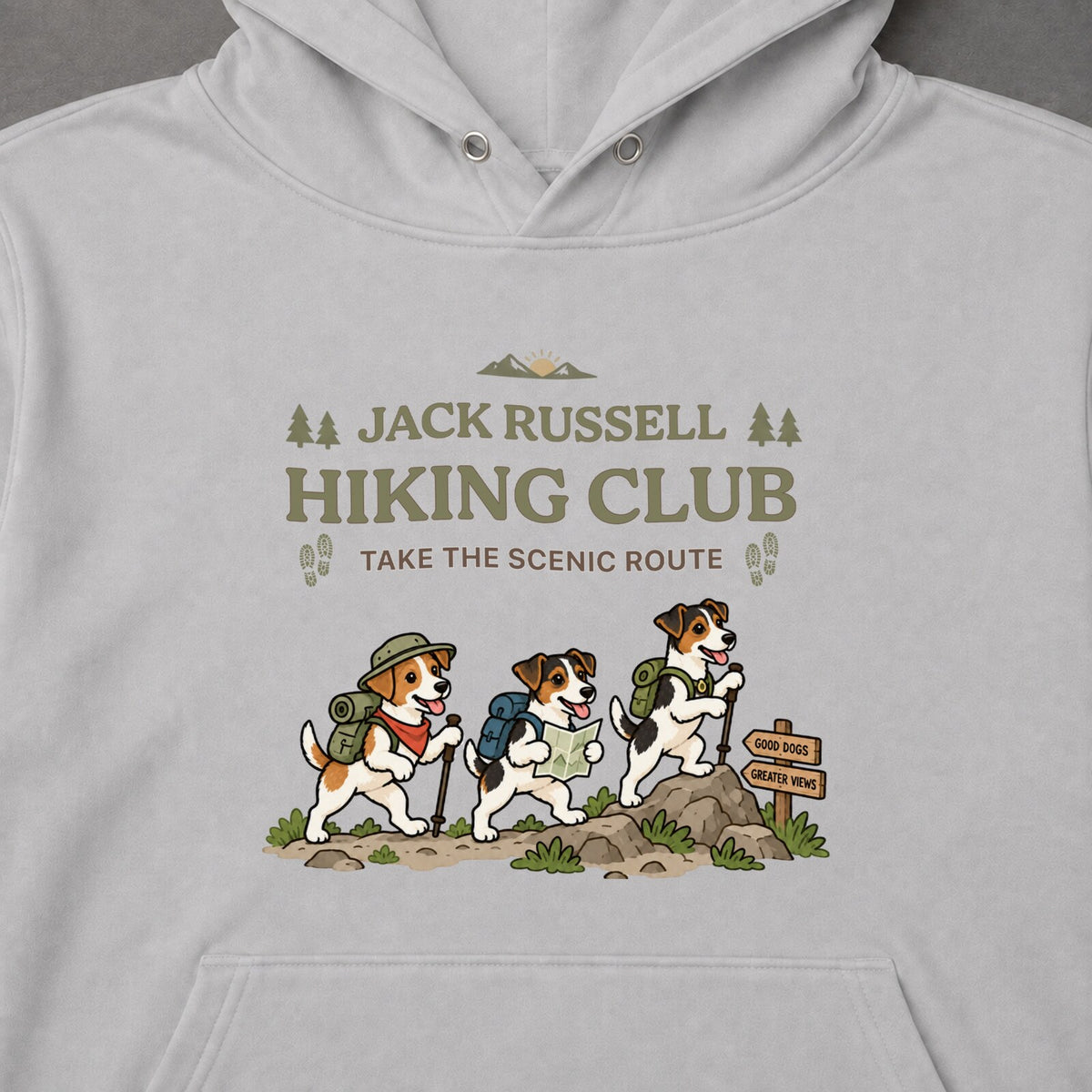 CAMPMODE CAMP-1409-08 Jack Russell Hiking Club フロントプリント