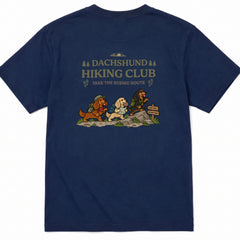 Dachshund hiking club バックプリント Tシャツ