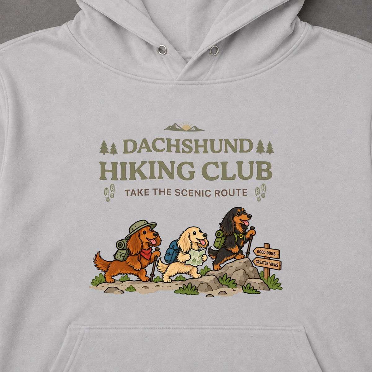 CAMPMODE CAMP-1409-10 Dachshund Hiking Club フロントプリント