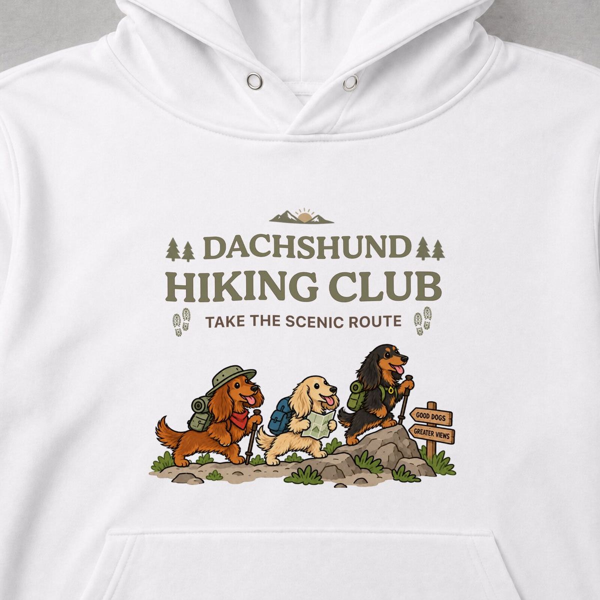 CAMPMODE CAMP-1409-10 Dachshund Hiking Club フロントプリント