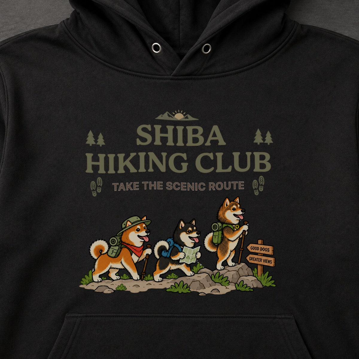 CAMPMODE CAMP-1409-11 Shiba Hiking Club フロントプリント