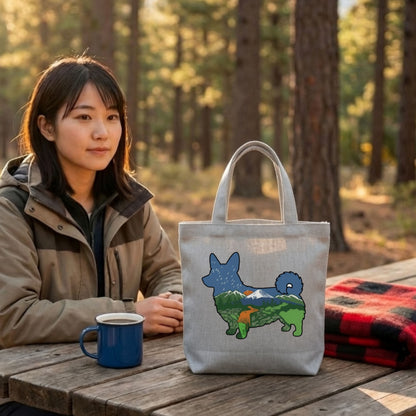 【Corgi】マウンテン風景キャンバストートバッグ | CAMPMODE