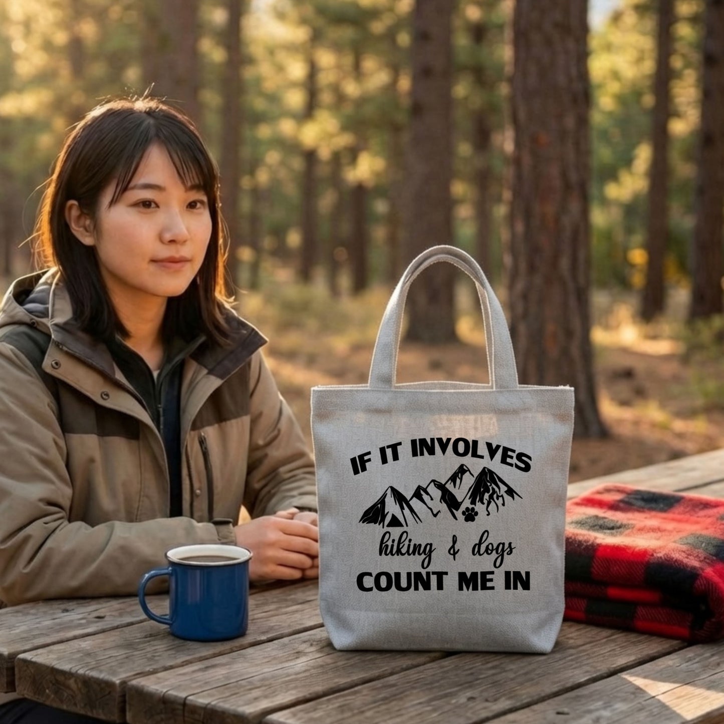 【Hiking and Dog】キャンバストートバッグ | CAMPMODE