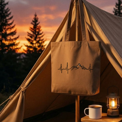 【Heartbeat Mountain】トートバッグ ｜CAMPMODE
