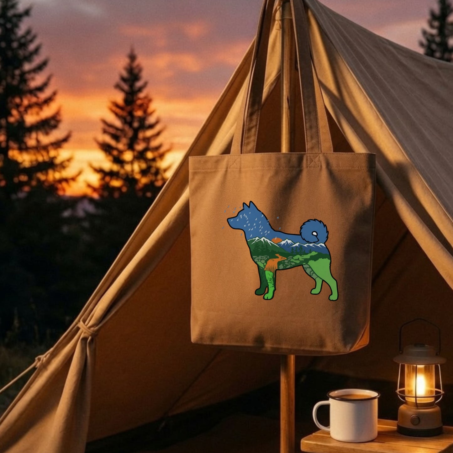 マウンテン風景キャンバストートバッグ | CAMPMODE