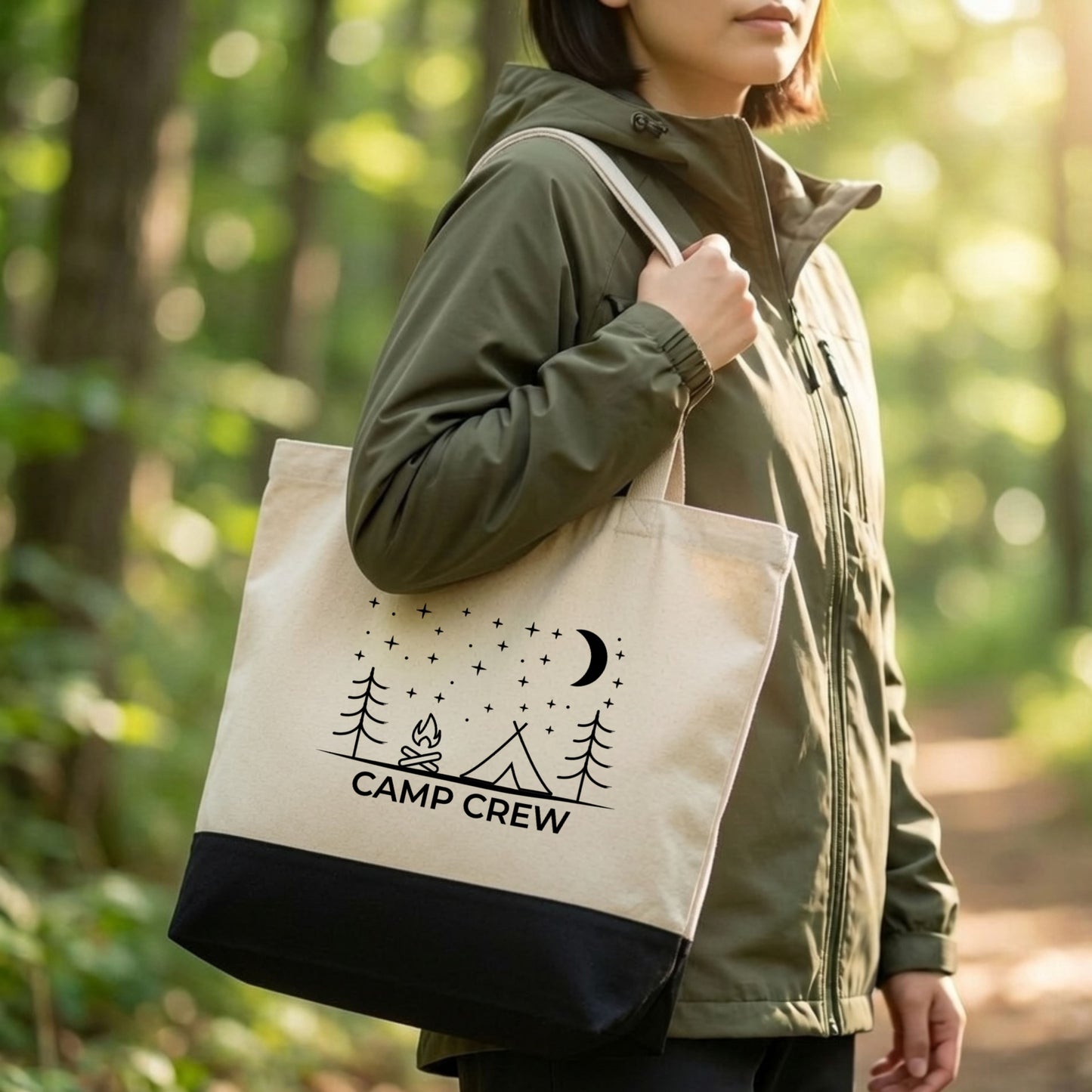 【CAMP CREW】ミニマルデザインキャンバストートバッグ | CAMPMODE