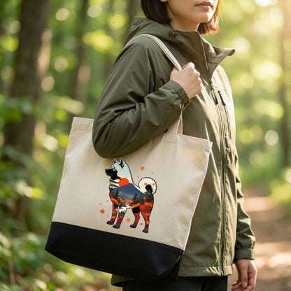 【Akita】2マウンテン風景キャンバストートバッグ | CAMPMODE