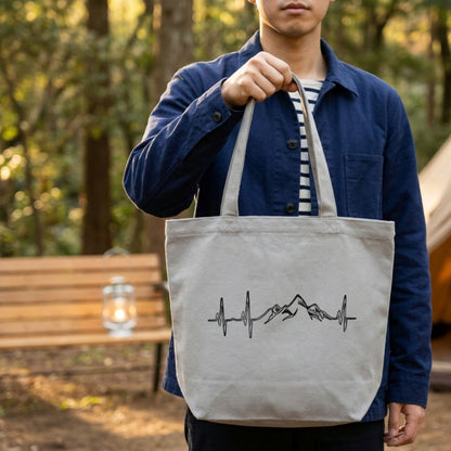【Heartbeat Mountain】トートバッグ ｜CAMPMODE