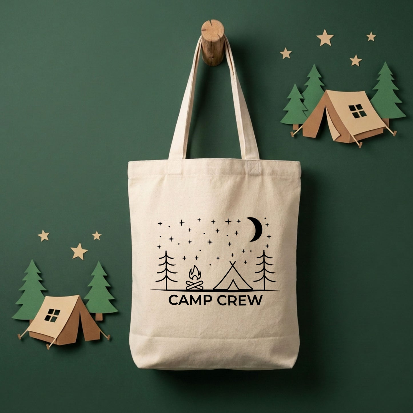 【CAMP CREW】ミニマルデザインキャンバストートバッグ | CAMPMODE