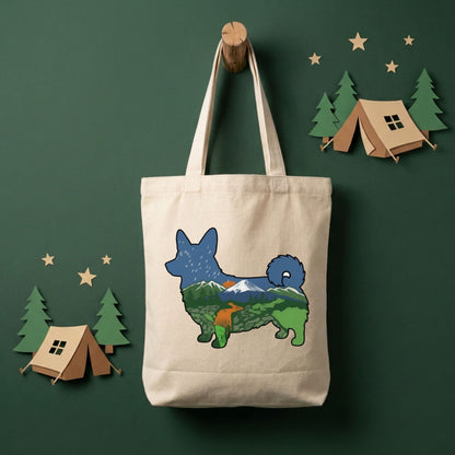 【Corgi】マウンテン風景キャンバストートバッグ | CAMPMODE