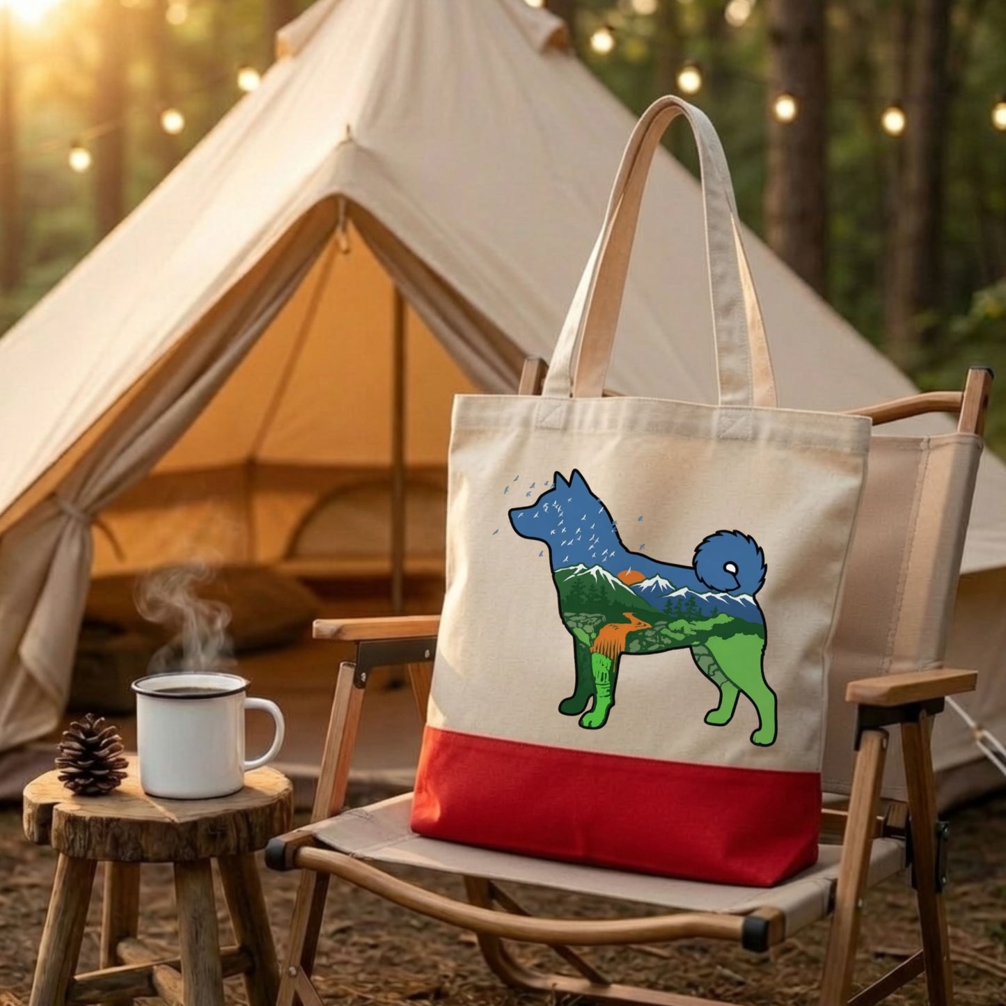 マウンテン風景キャンバストートバッグ | CAMPMODE