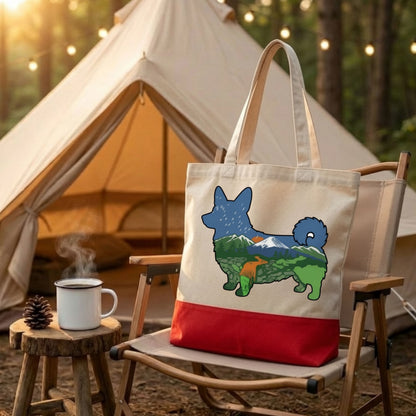 【Corgi】マウンテン風景キャンバストートバッグ | CAMPMODE
