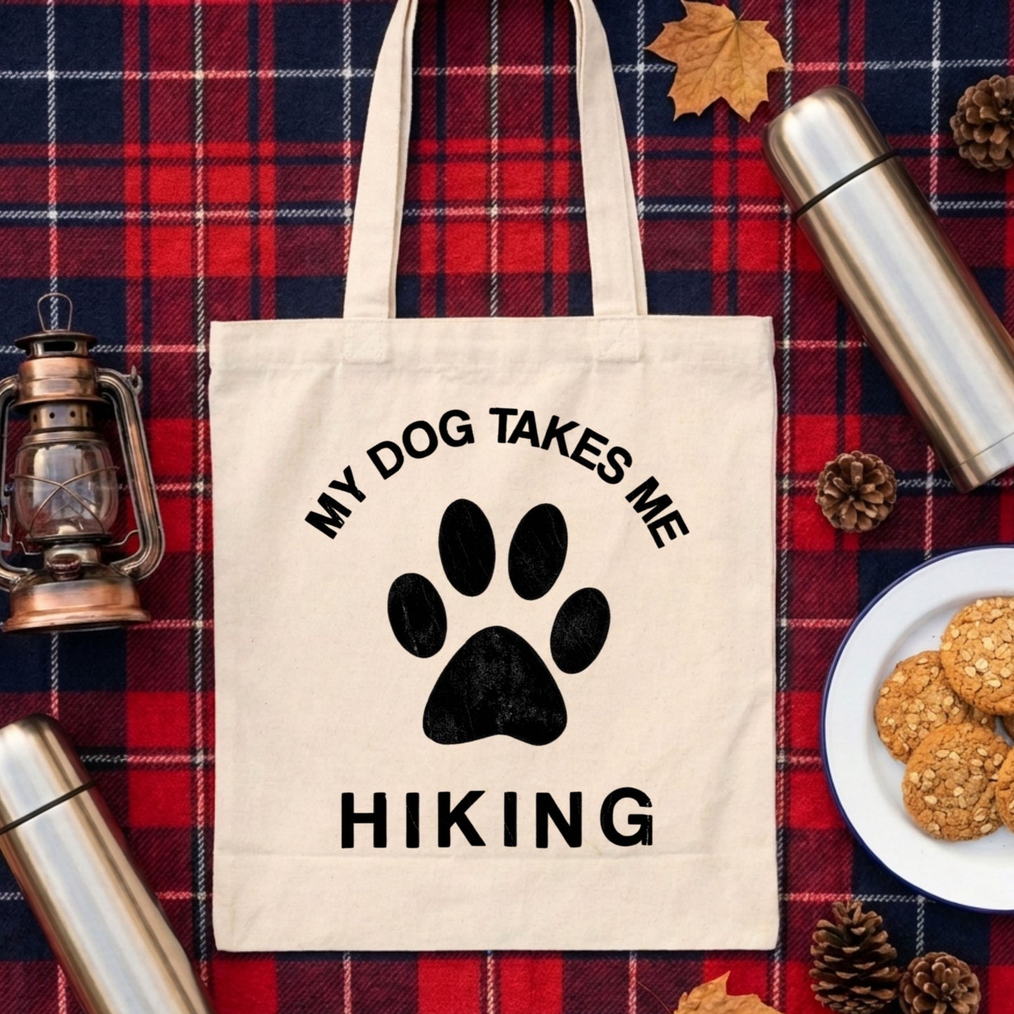 【愛犬とお出かけ・肉球デザイン】キャンバストートバッグ | CAMPMODE