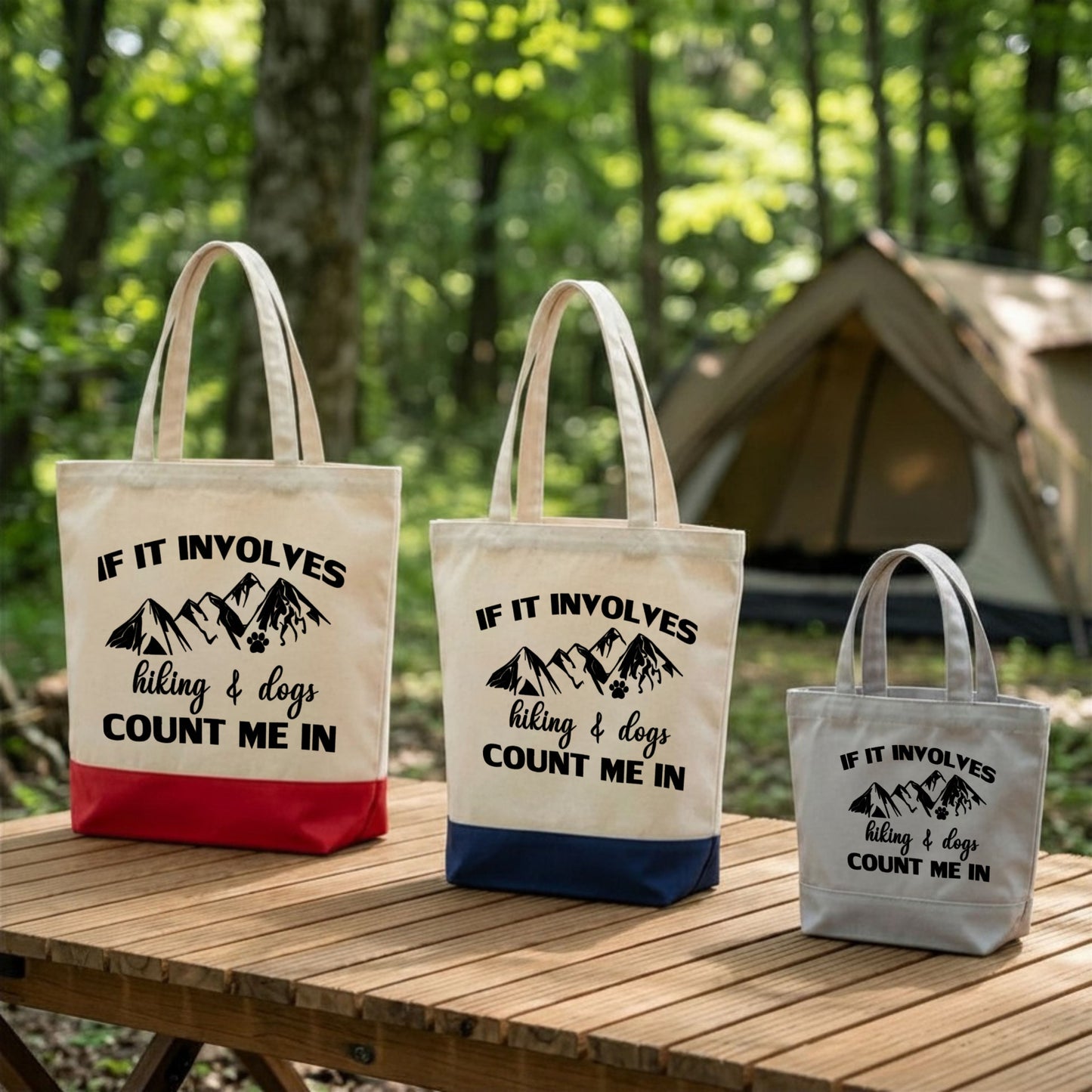 【Hiking and Dog】キャンバストートバッグ | CAMPMODE