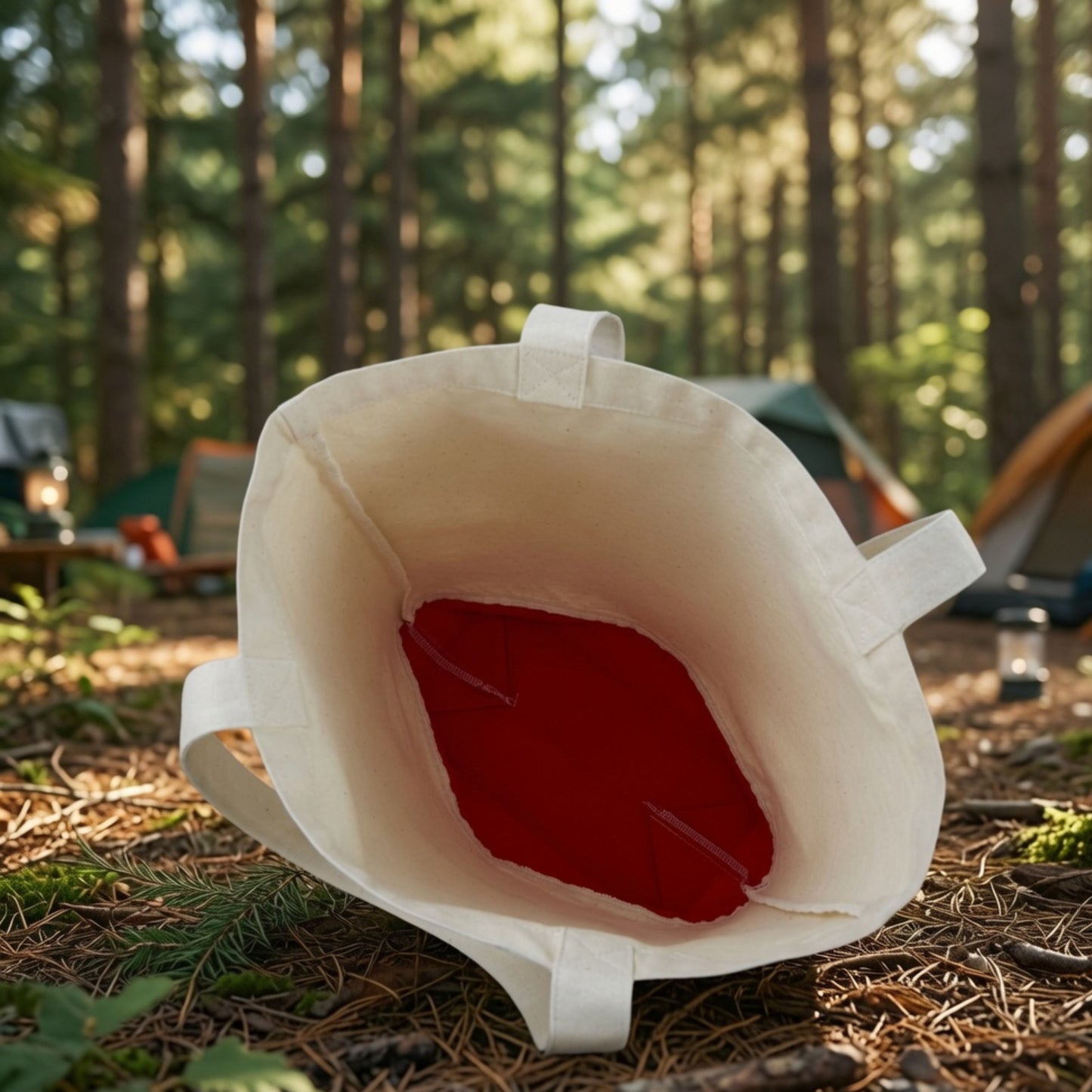 【何もしないをしに行く・キャンプデザイン】2キャンバストートバッグ | CAMPMODE