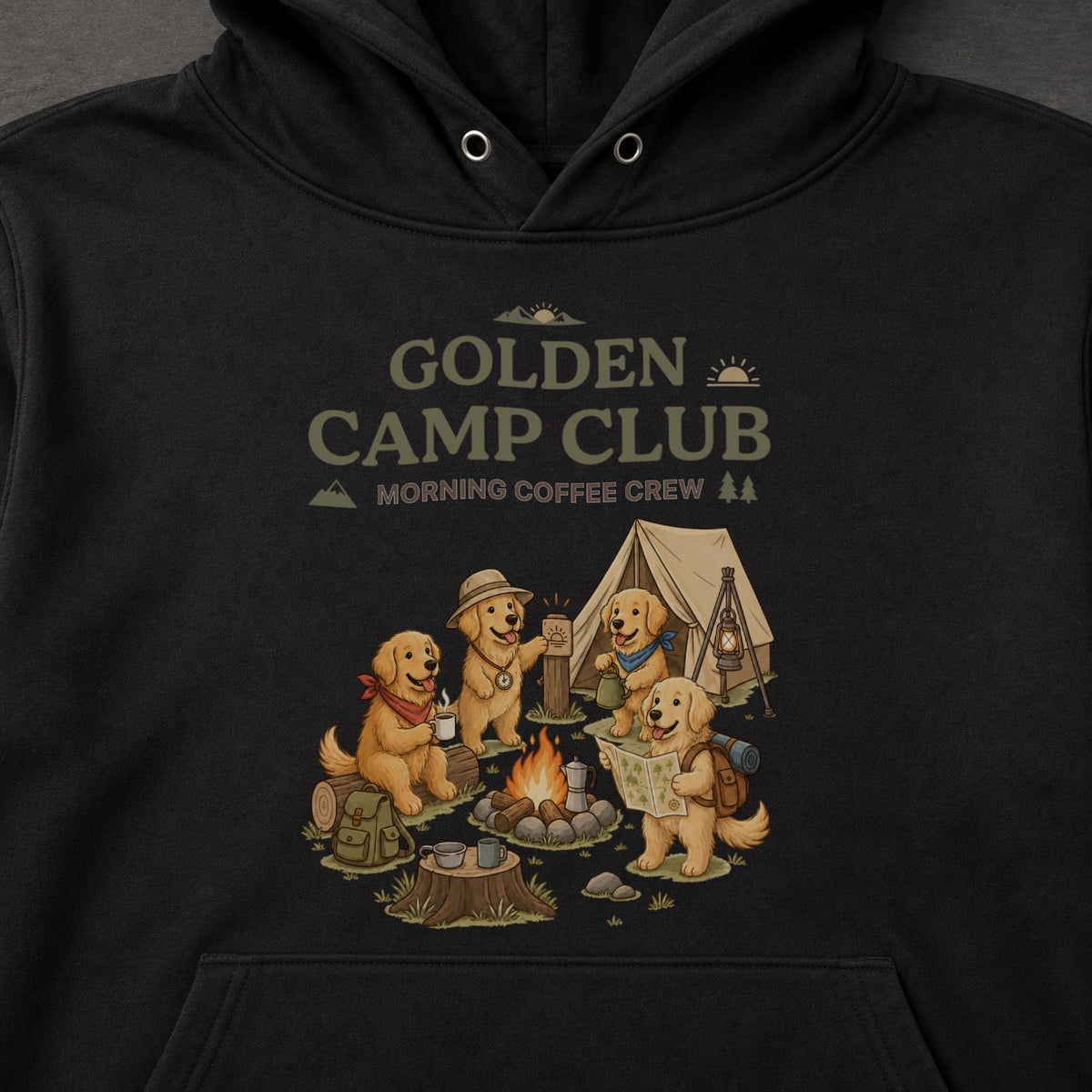 GOLDEN CAMP CLUB ゴールデンレトリバー キャンプパーカー
