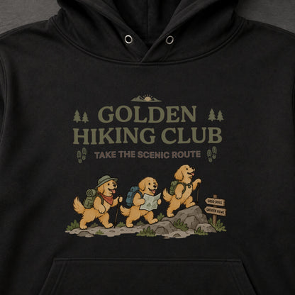 Golden Retriever hiking club ゴールデンレトリバー 登山 パーカー ｜フロントプリント