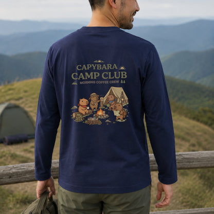 CAPYBARA CAMP CLUB カピバラ キャンプ バックプリント長袖Tシャツ