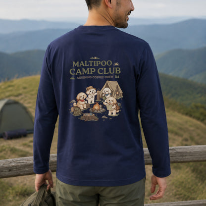 MALTIPOO CAMP CLUB マルプー キャンプ バックプリント長袖Tシャツ