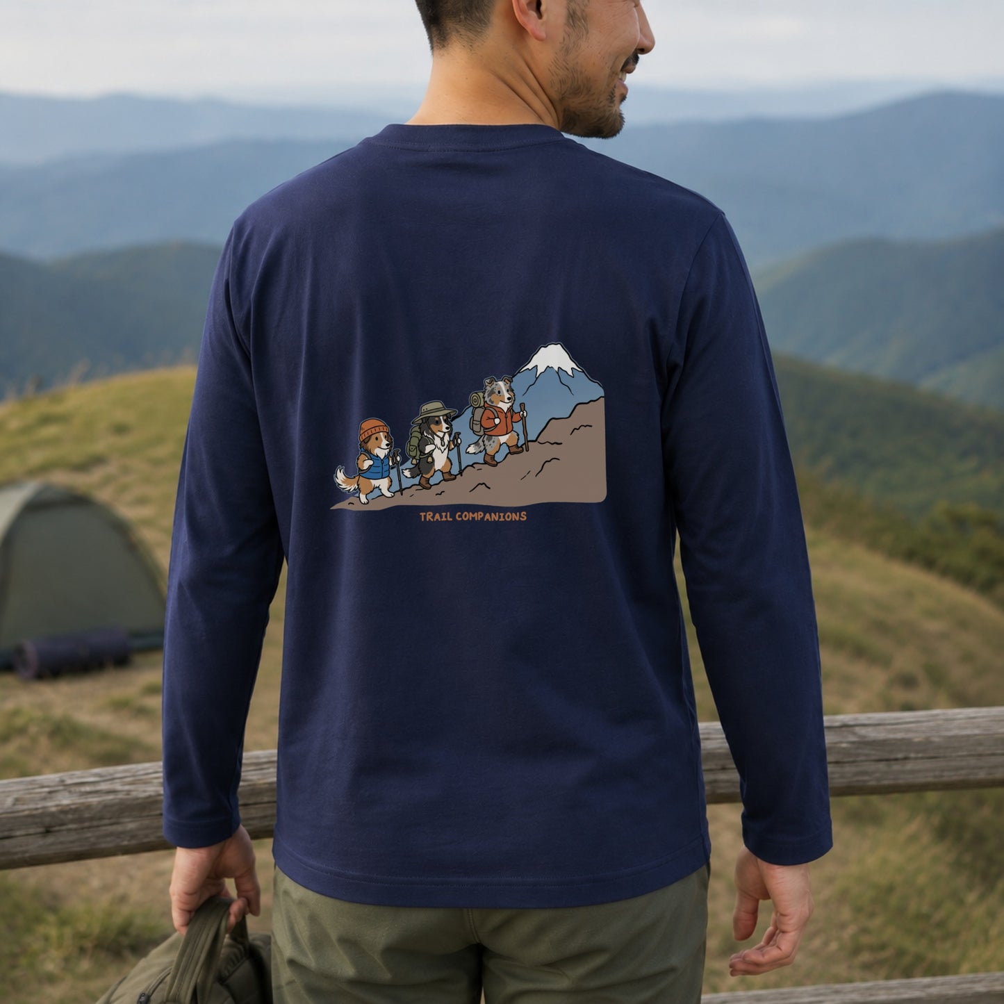 TRAIL COMPANIONS 登山犬ロングスリーブTシャツ｜バックプリント