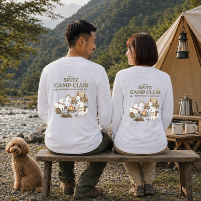 SPITZ CAMP CLUB 日本スピッツ キャンプ バックプリント長袖Tシャツ