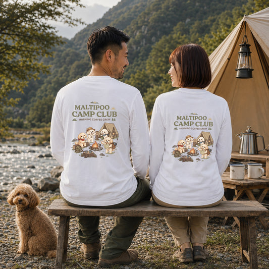 MALTIPOO CAMP CLUB マルプー キャンプ バックプリント長袖Tシャツ