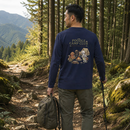 POODLE CAMP CLUB プードル ロングスリーブTシャツ｜バックプリント