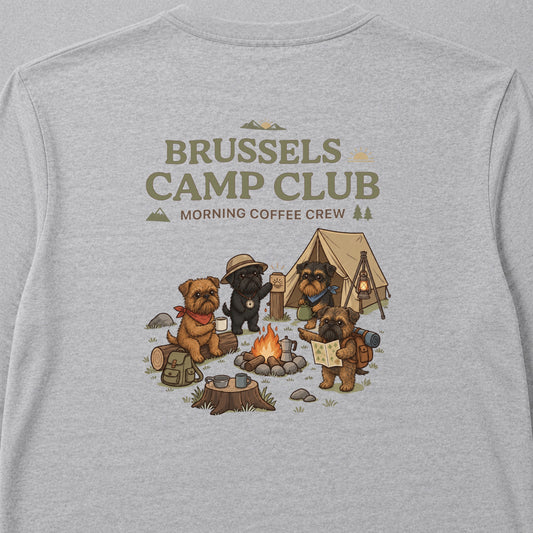 BRUSSELS CAMP CLUB ブリュッセルグリフォン キャンプ バックプリント長袖Tシャツ