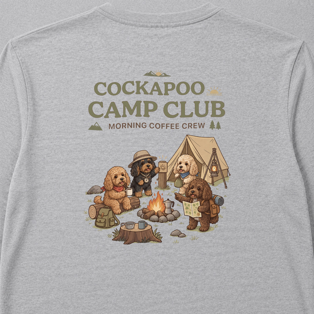 COCKAPOO CAMP CLUB コッカプー キャンプ バックプリント長袖Tシャツ