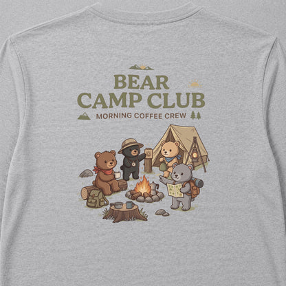 BEAR CAMP CLUB クマ キャンプ バックプリント長袖Tシャツ
