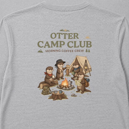 OTTER CAMP CLUB カワウソ キャンプ バックプリント長袖Tシャツ