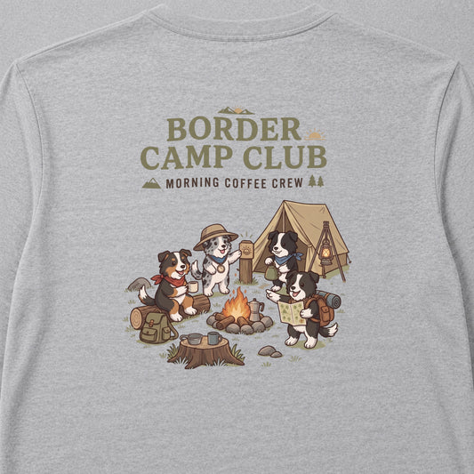 BORDER CAMP CLUB ボーダーコリー ロングスリーブTシャツ ｜バックプリント
