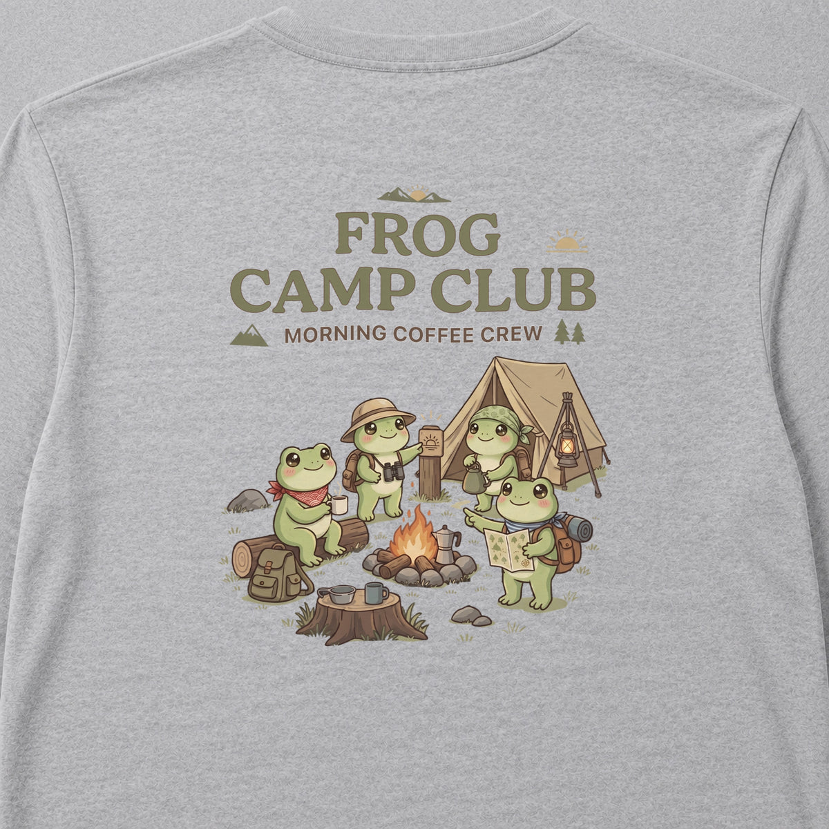 FROG CAMP CLUB カエル キャンプ バックプリント長袖Tシャツ