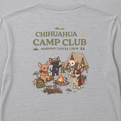 CHIHUAHUA CAMP CLUB チワワ キャンプ バックプリント長袖Tシャツ