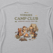 YORKIES CAMP CLUB ヨークシャーテリア キャンプ バックプリント長袖Tシャツ