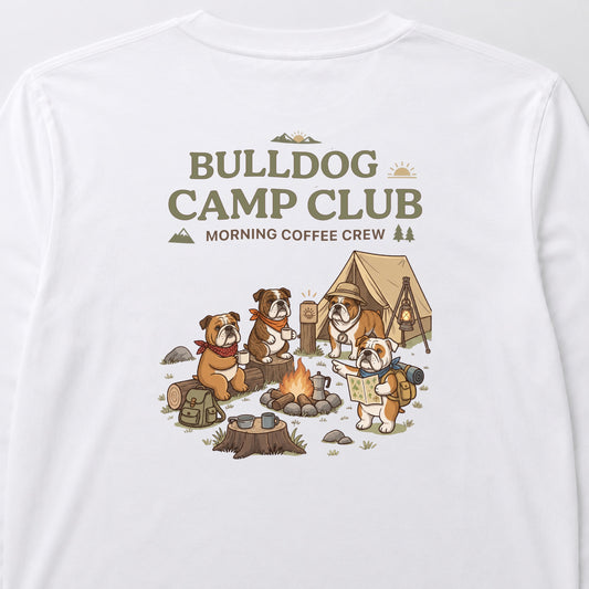 BULLDOG CAMP CLUB ブルドッグ キャンプ バックプリント長袖Tシャツ