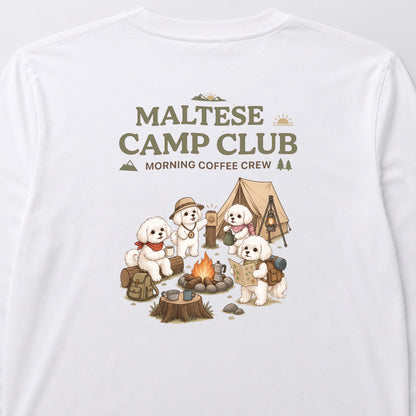 MALTESE CAMP CLUB マルチーズ キャンプ バックプリント長袖Tシャツ