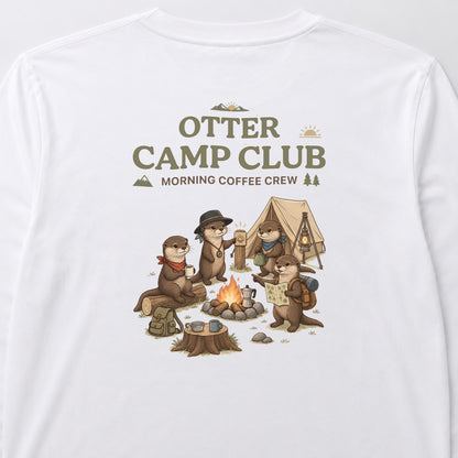 OTTER CAMP CLUB カワウソ キャンプ バックプリント長袖Tシャツ