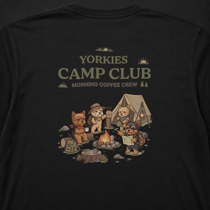 YORKIES CAMP CLUB ヨークシャーテリア キャンプ バックプリント長袖Tシャツ